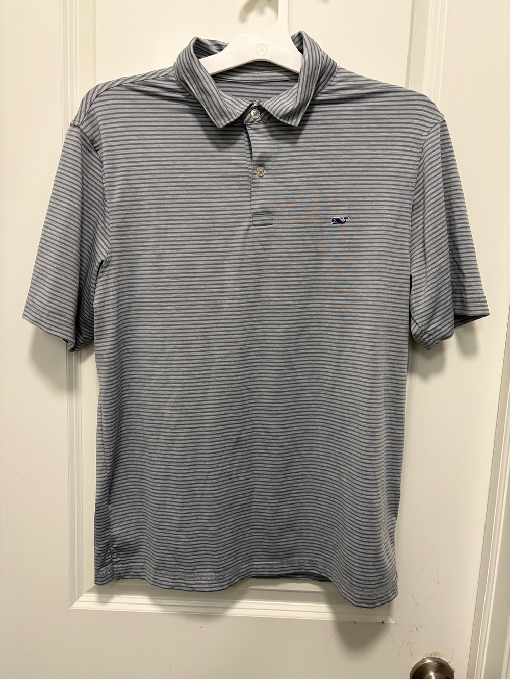 Vineyard Vines performance Striped Polo Shirt - Blue Gray size medium